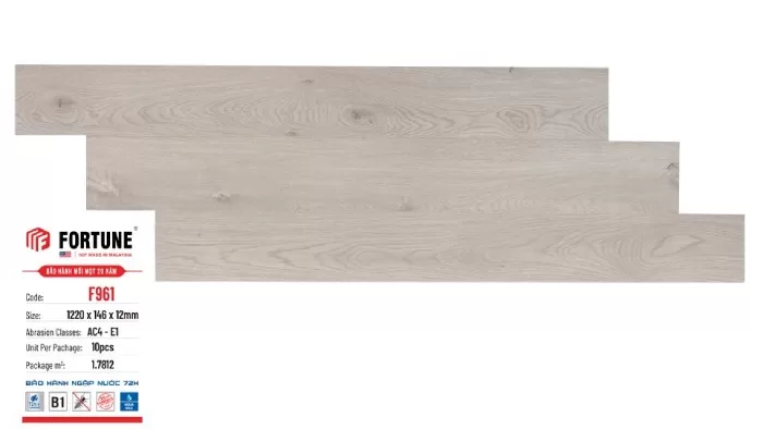Sàn gỗ Fortune 12mm – F961