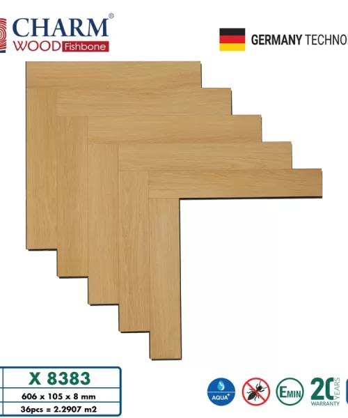 Sàn gỗ xương cá Charmwood 8mm X8383
