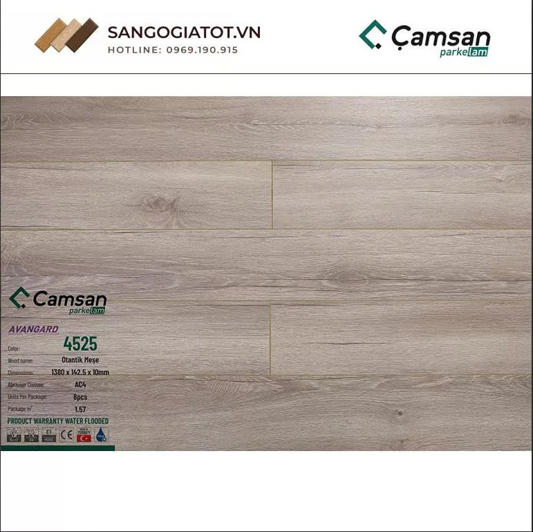 Tổng quan về Sàn gỗ Camsan 10mm – 4525